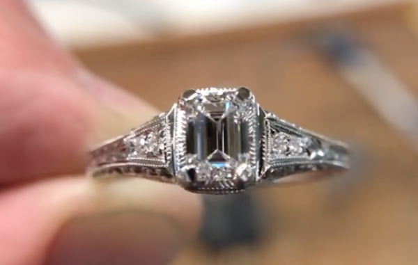 Emerald Cut Diamond - Hall of Mirrors Effect