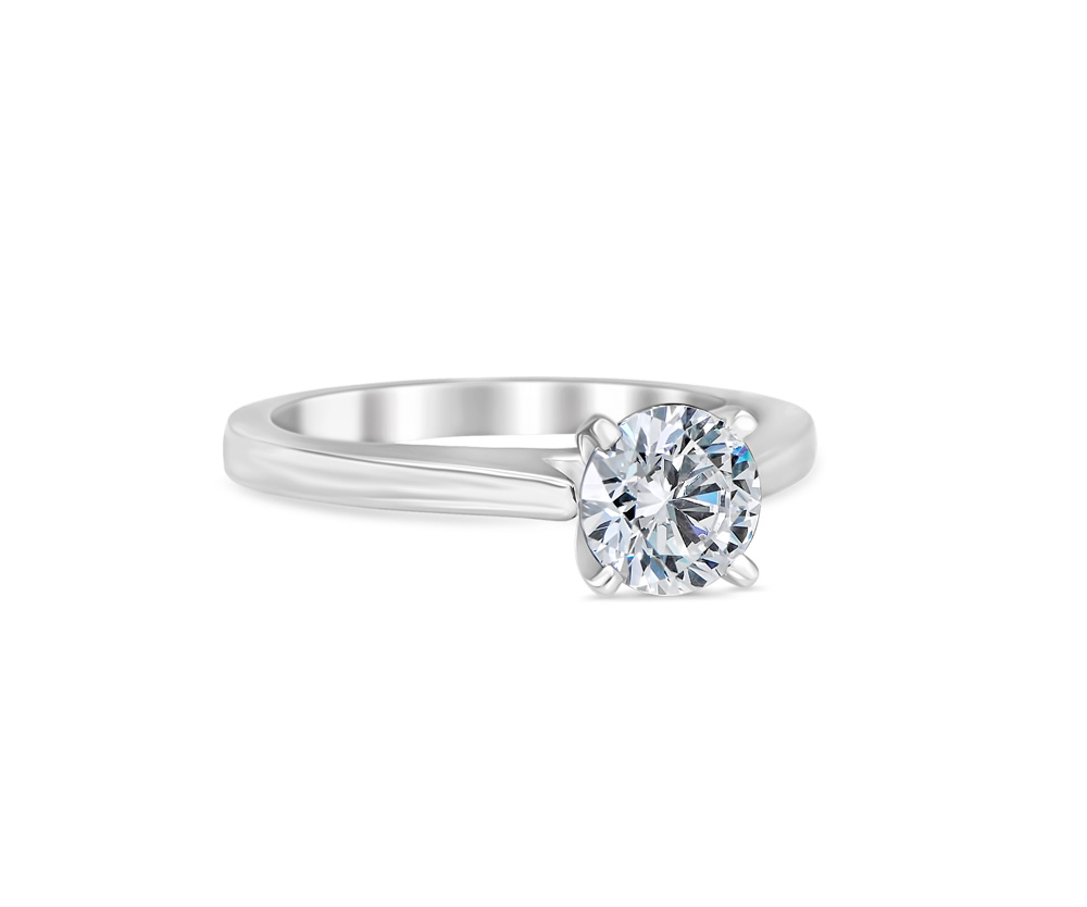 Delia 14K White Gold Engagement Ring