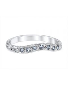 Florin Leaf Wedding Ring Platinum