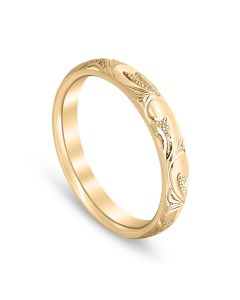 Western Style Men's Band 14K Yellow Gold