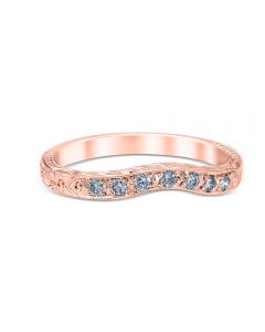 Venetian Crown Wedding Ring 14K Rose Gold