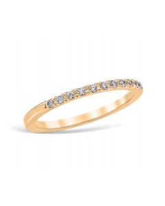 Mezzaluna Pavé 0.11 ctw Wedding Ring 18K Yellow Gold