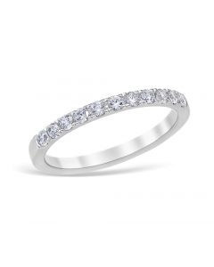 Mezzaluna Pavé 0.33 ctw Wedding Ring 14K White Gold