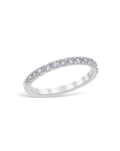 Mezzaluna Pavé 0.45 ctw Wedding Ring 18K White Gold