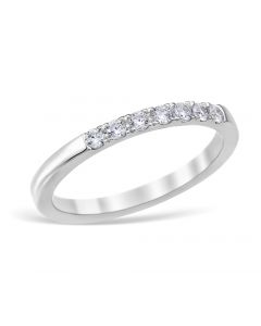Mezzaluna Pavé 0.21 ctw Wedding Ring 14K White Gold