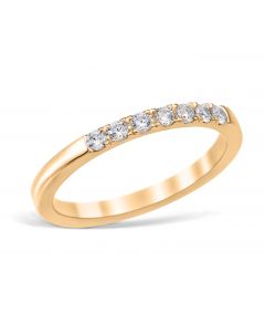 Mezzaluna Pavé 0.21 ctw Wedding Ring 14K Yellow Gold