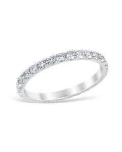 Mezzaluna Pavé 0.84 ctw Wedding Ring Platinum