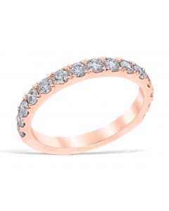 Mezzaluna Pavé 0.75 ctw Wedding Ring 14K Rose Gold