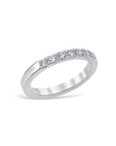 Mezzaluna Pavé 0.35 ctw Wedding Ring 18K White Gold