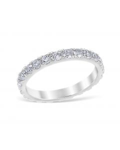 Mezzaluna Pavé 1.20 ctw Wedding Ring 18K White Gold
