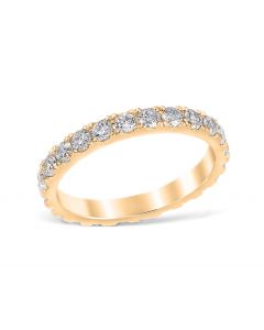 Mezzaluna Pavé 1.20 ctw Wedding Ring 14K Yellow Gold