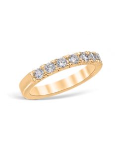 French Pavé 0.49 ctw Wedding Ring 14K Yellow Gold