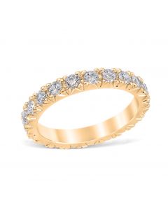 French Pavé 1.47 ctw Wedding Ring 18K Yellow Gold