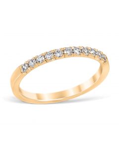 French Pavé 0.22 ctw Wedding Ring 14K Yellow Gold