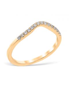 Classic Contour 0.15 ctw. Curve 3 Wedding Ring 18K Yellow Gold