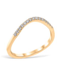 Classic Contour 0.15 ctw. Curve 4 Wedding Ring 14K Yellow Gold