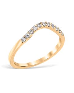 Classic Contour 0.22 ctw. Curve 1 Wedding Ring 14K Yellow Gold