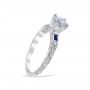 Lucia Sapphire Platinum Engagement Ring
