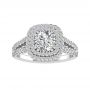 Camilla 14k White Gold Halo Engagement Ring