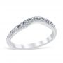 Florin Leaf Wedding Ring 18K White Gold