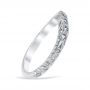 Florin Leaf Wedding Ring 14K White Gold
