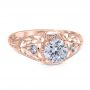 Wreathed Pear 14K Rose Gold Engagement Ring