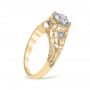 Wreathed Pear 14K Yellow Gold Vintage Engagement Ring