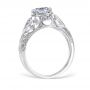 Wreathed Pear 14K White Gold Vintage Engagement Ring