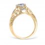 Wreathed Pear 14K Yellow Gold Vintage Engagement Ring