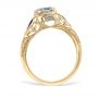 Wreathed Pear - Sapphire 14K Yellow Gold Vintage Engagement Ring