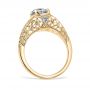 Floral Burst Vintage 14K Yellow Gold & Diamond Engagement Ring