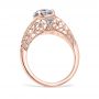 Floral Burst Vintage 14K Rose Gold & Diamond Engagement Ring