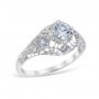 Luana 14K White Gold Vintage Engagement Ring