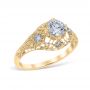 Luana 18K Yellow Gold Vintage Engagement Ring