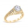 Heart of the Vineyard 14K Yellow Gold Vintage Engagement Ring