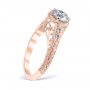 Heart of the Vineyard 14K Rose Gold Vintage Engagement Ring
