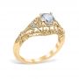 Edwardian Blossom 18K Yellow Gold Engagement Ring