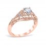 Edwardian Blossom 14K Rose Gold Engagement Ring