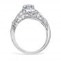 Edwardian Blossom 18K White Gold Engagement Ring
