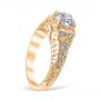 Lara 18K Yellow Gold Vintage Engagement Ring