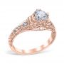 Fiorella 14K Rose Gold Vintage Engagement Ring