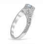 Fiorella 18K White Gold Vintage Engagement Ring