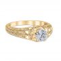 Sweeping Lace 18K Yellow Gold Engagement Ring