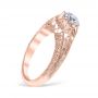 Sweeping Lace 14K Rose Gold Engagement Ring