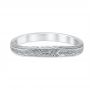 Sweeping Lace Wedding Ring 14K White Gold