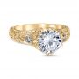 Venetian Crown Vintage 14K Yellow Gold Filigree Engagement Ring