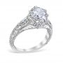 Venetian Crown Vintage 14K White Gold Filigree Engagement Ring