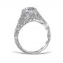 Draping Petal Vintage 18K White Gold & Diamond Filigree Engagement Ring