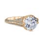 Angelina 14K Yellow Gold Pave and Filigree Engagement Ring