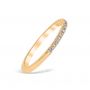 Mezzaluna Pavé 0.11 ctw Wedding Ring 18K Yellow Gold